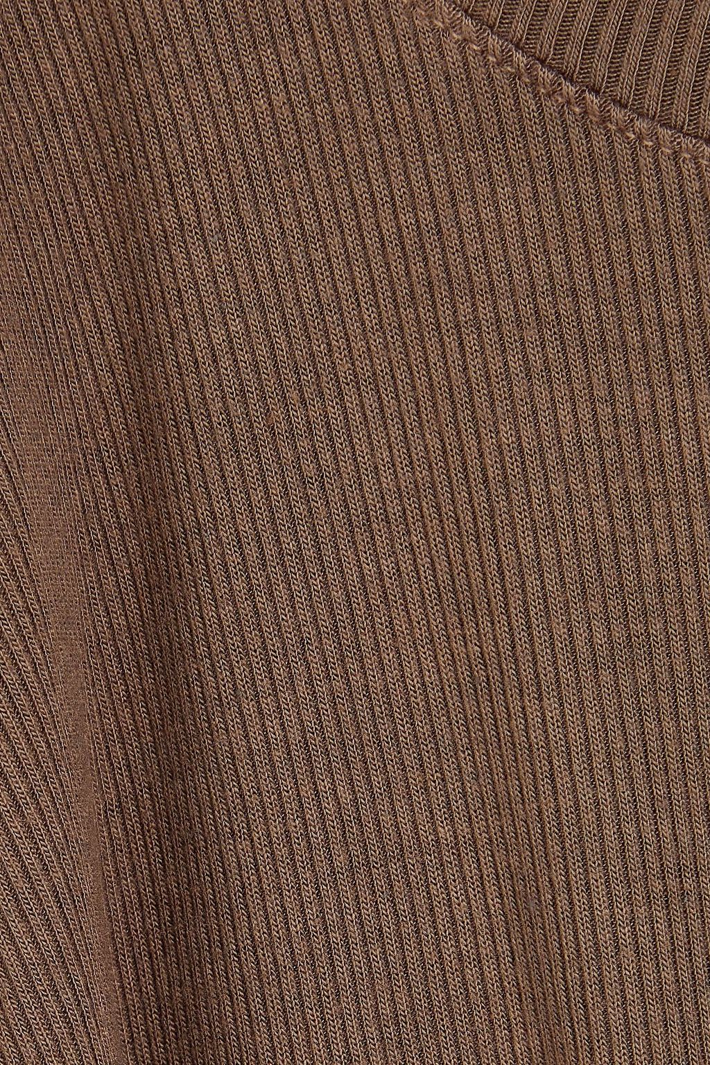ENZA COSTA Ribbed jersey midi dress