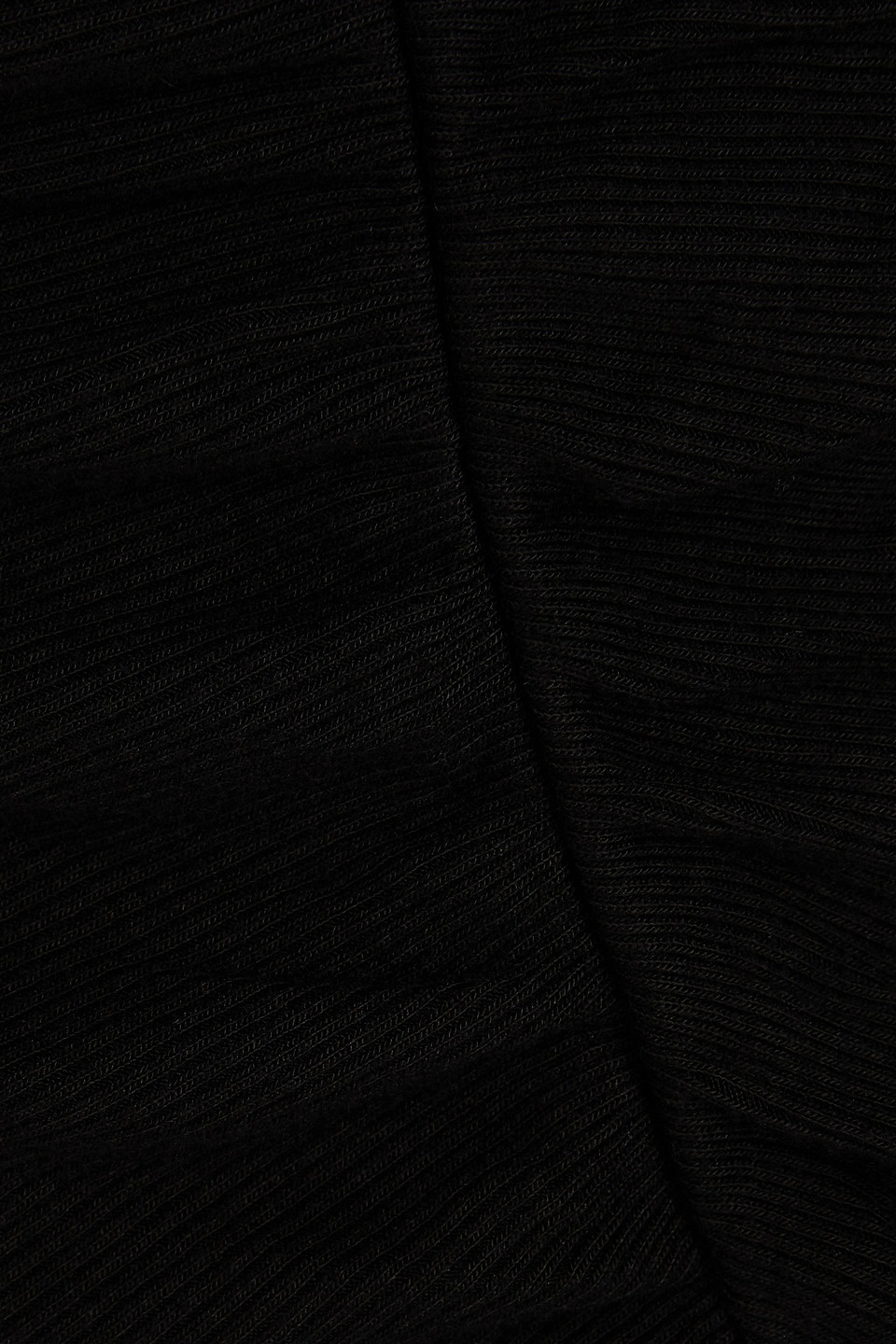 Enza Costa Gerafftes Minikleid Aus Geripptem Jersey Mit Asymmetrischer Schulterpartie In Schwarz