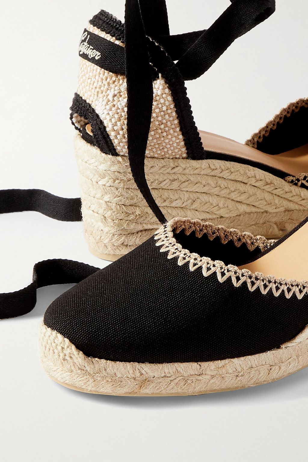 CASTAÑER Comin 60 embroidered canvas wedge espadrilles