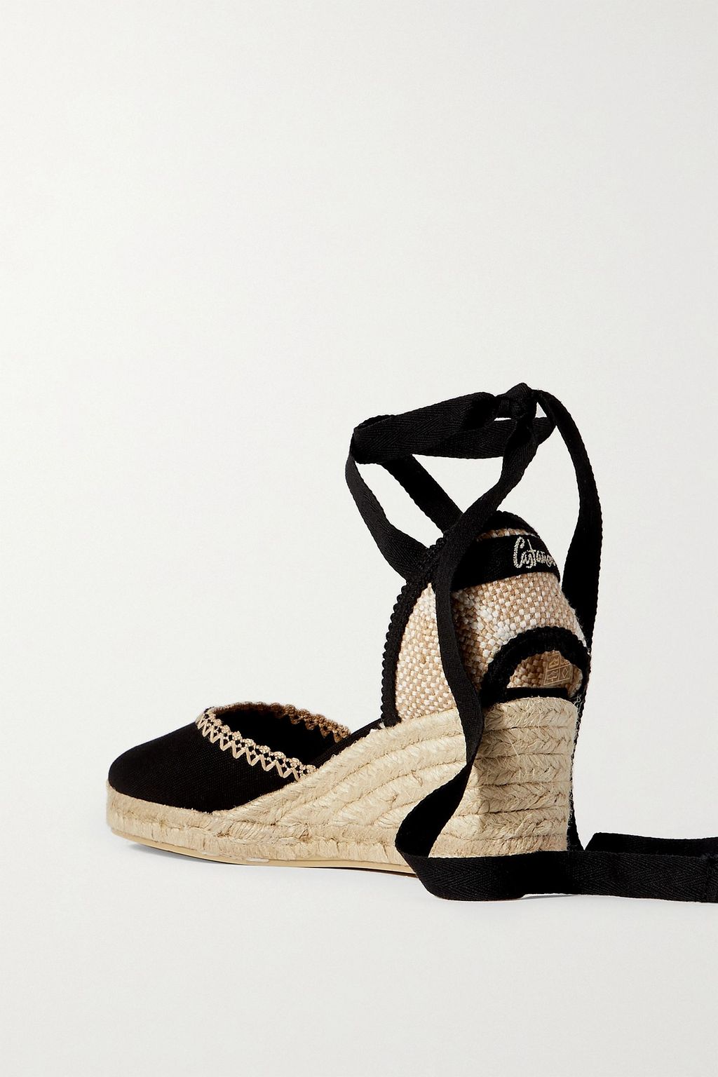 CASTAÑER Comin 60 embroidered canvas wedge espadrilles
