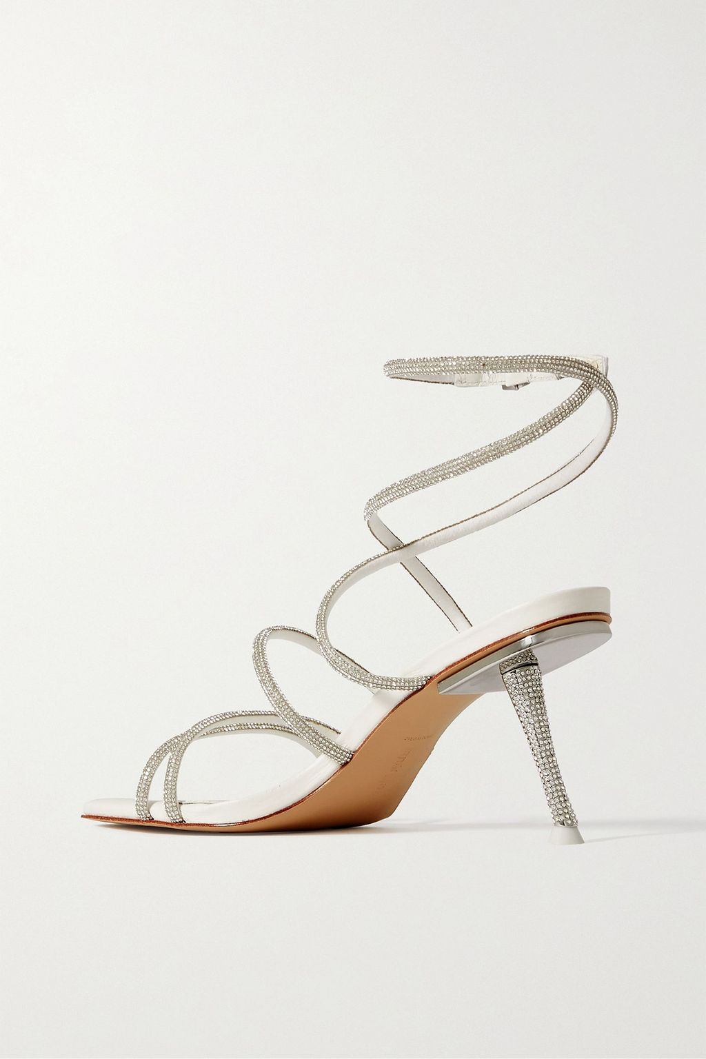 CULT GAIA Isa crystal-embellished faux leather sandals