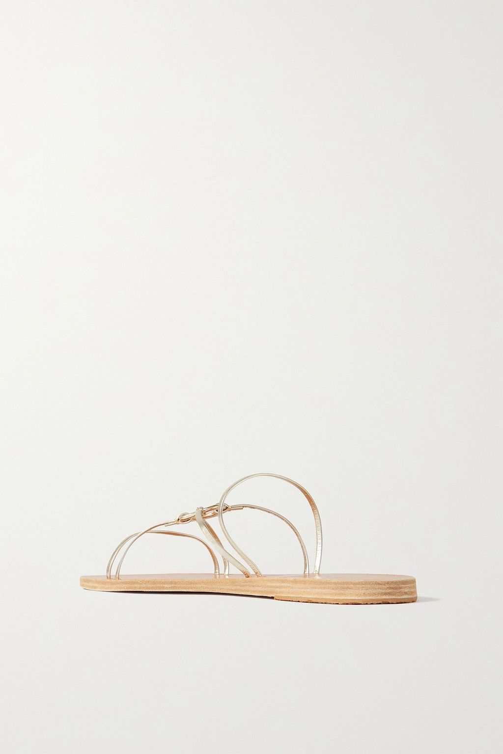 ANCIENT GREEK SANDALS Pyr embellished metallic leather sandals