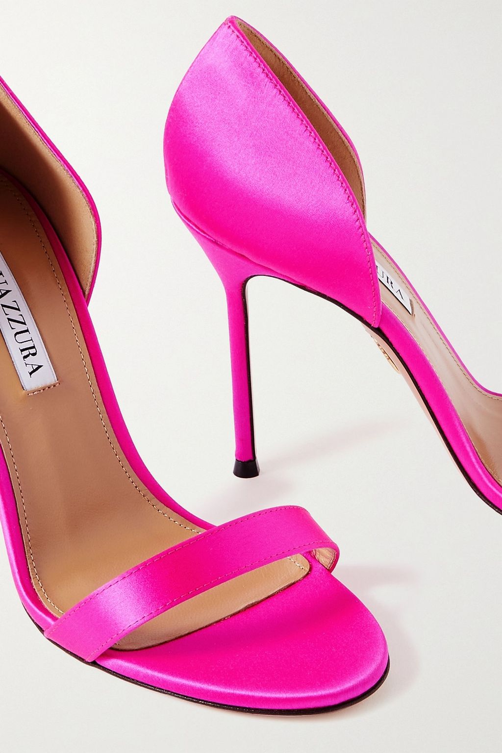 AQUAZZURA Uptown 105 satin sandals