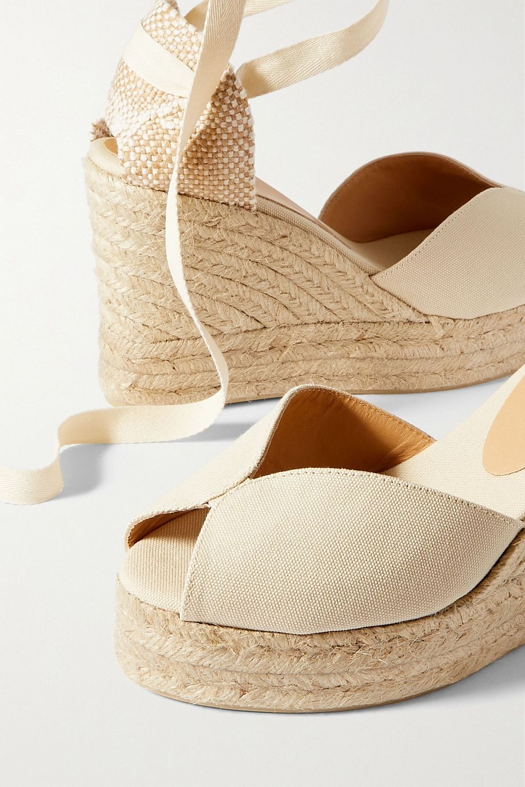 CASTAÑER Bilina 80 canvas wedge espadrilles