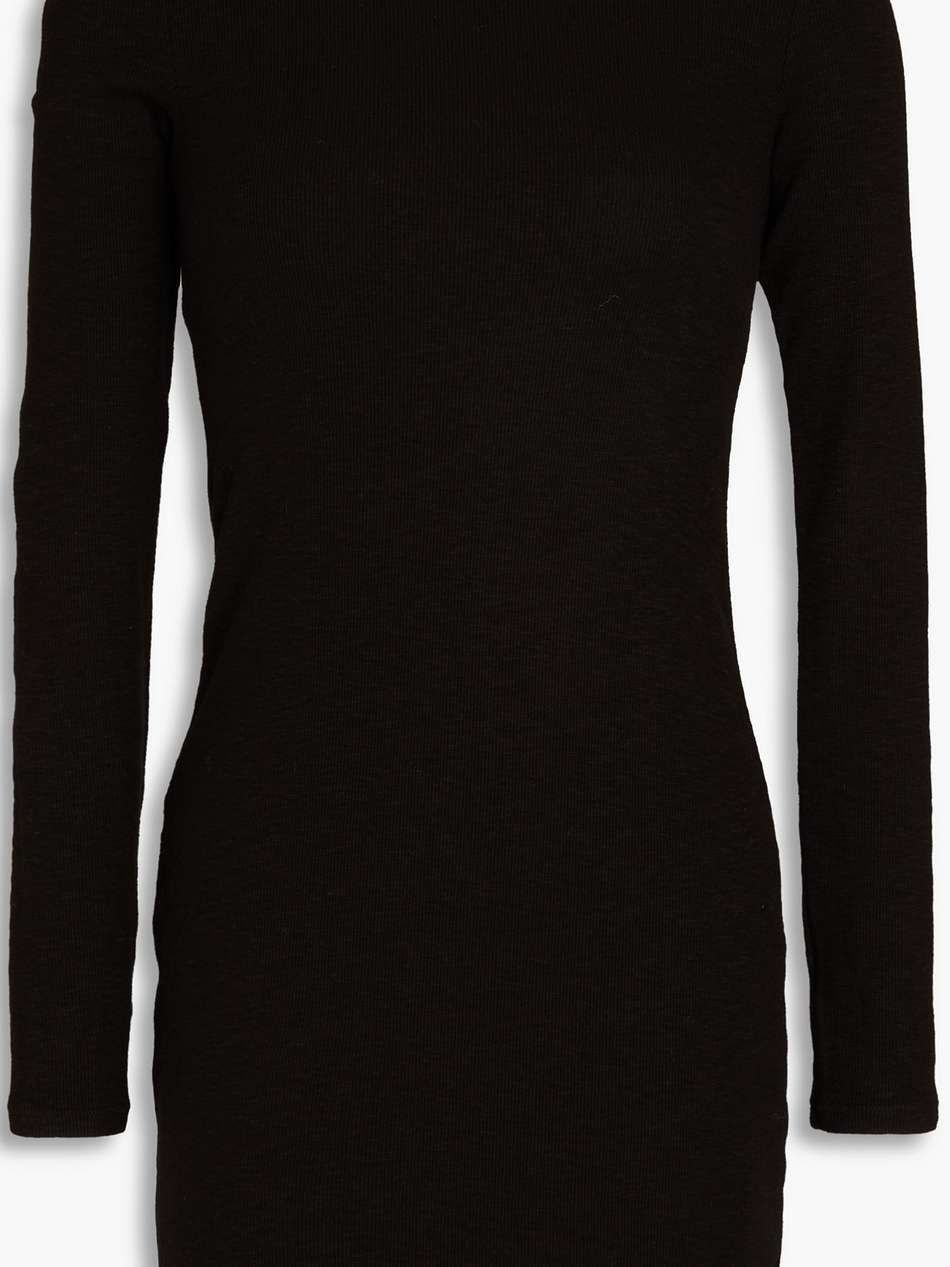 ribbed slub stretch-cotton jersey mini dress