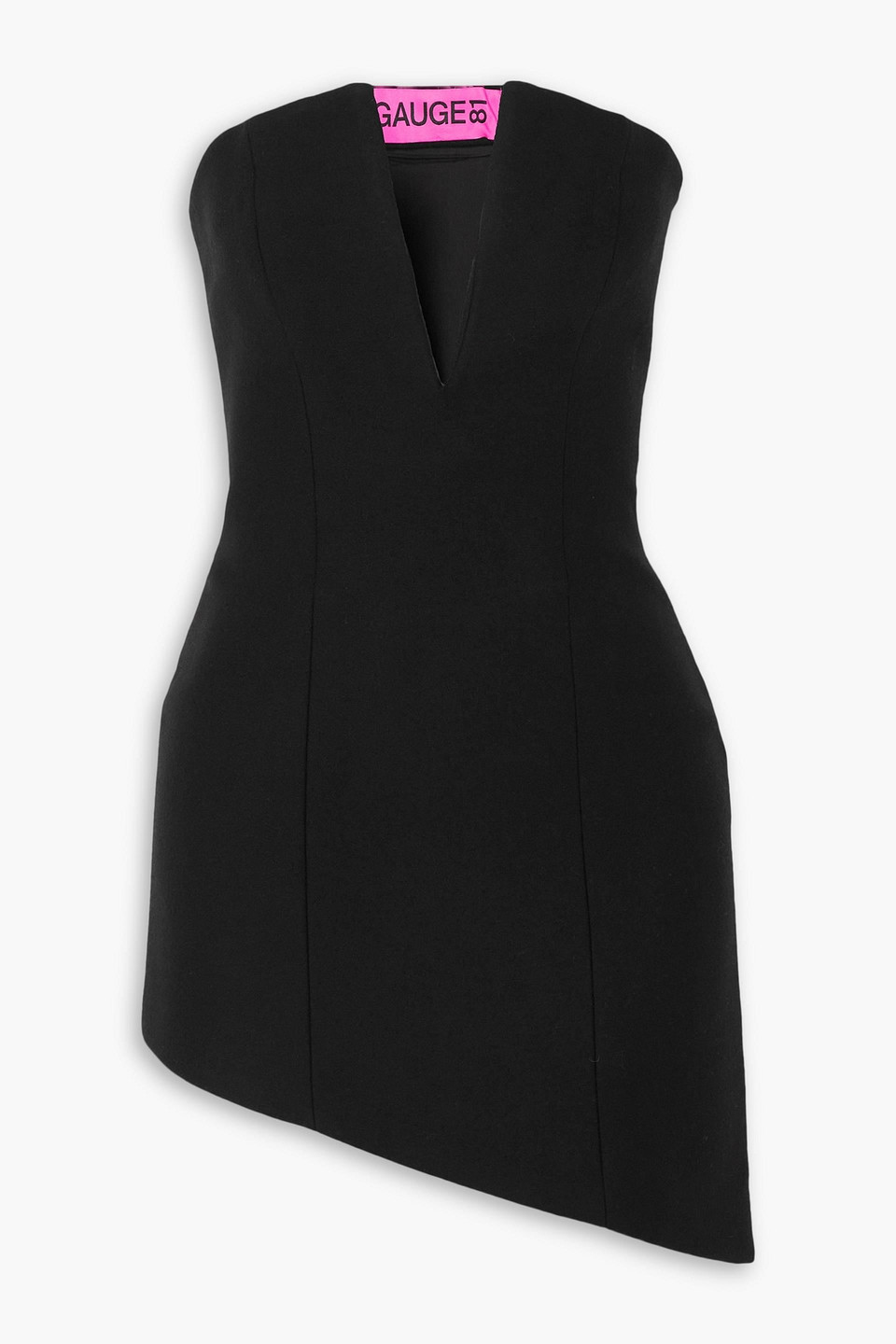 Gauge81 Asan Strapless Wool-blend Crepe Mini Dress In Black