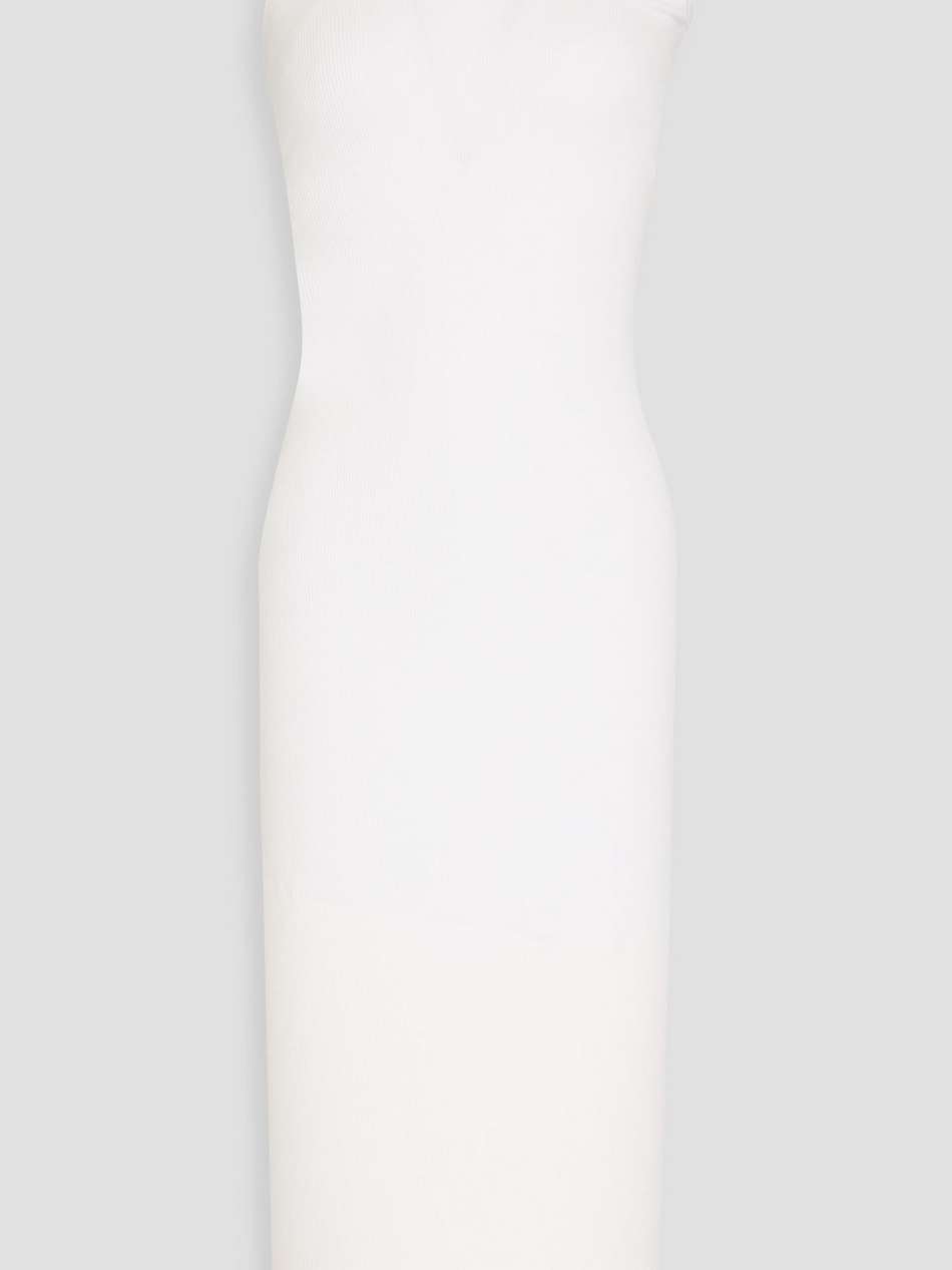 ribbed jersey midi dress