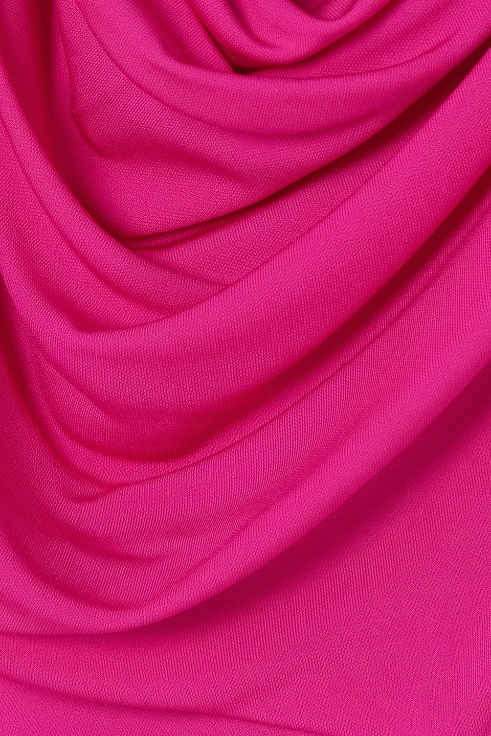 Shop Les Rêveries Cutout Draped Mesh-trimmed Jersey Mini Dress In Magenta