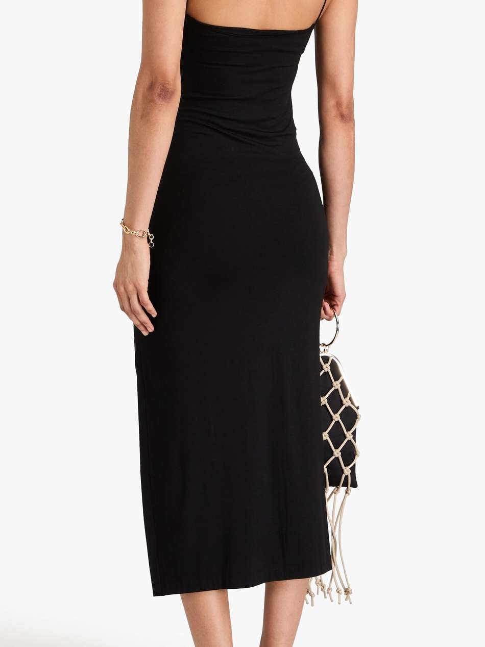 jersey midi slip dress