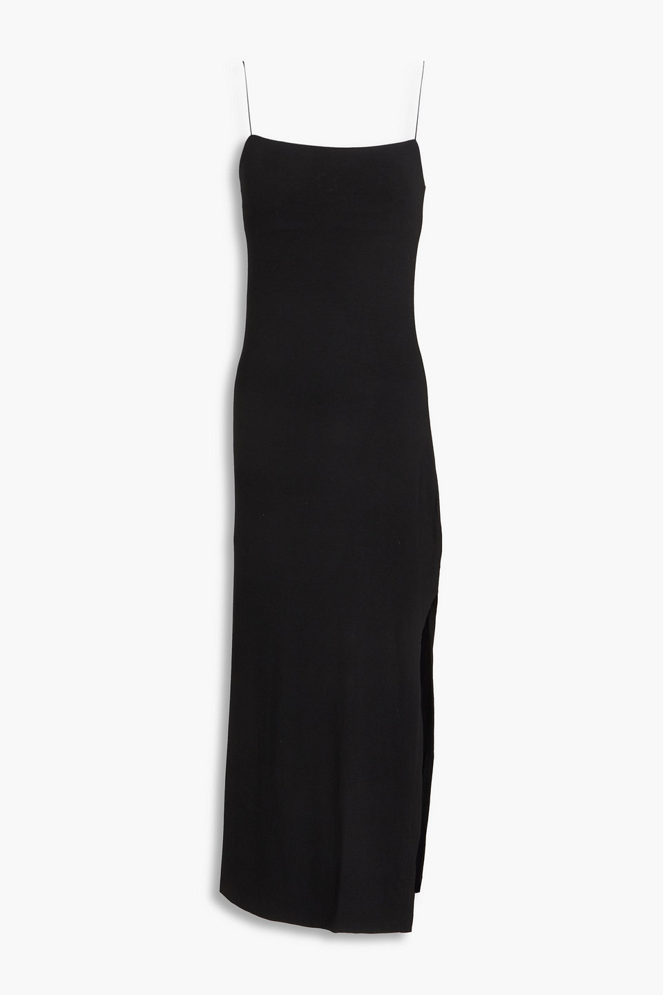 Enza Costa Jersey Midi Slip Dress In Black