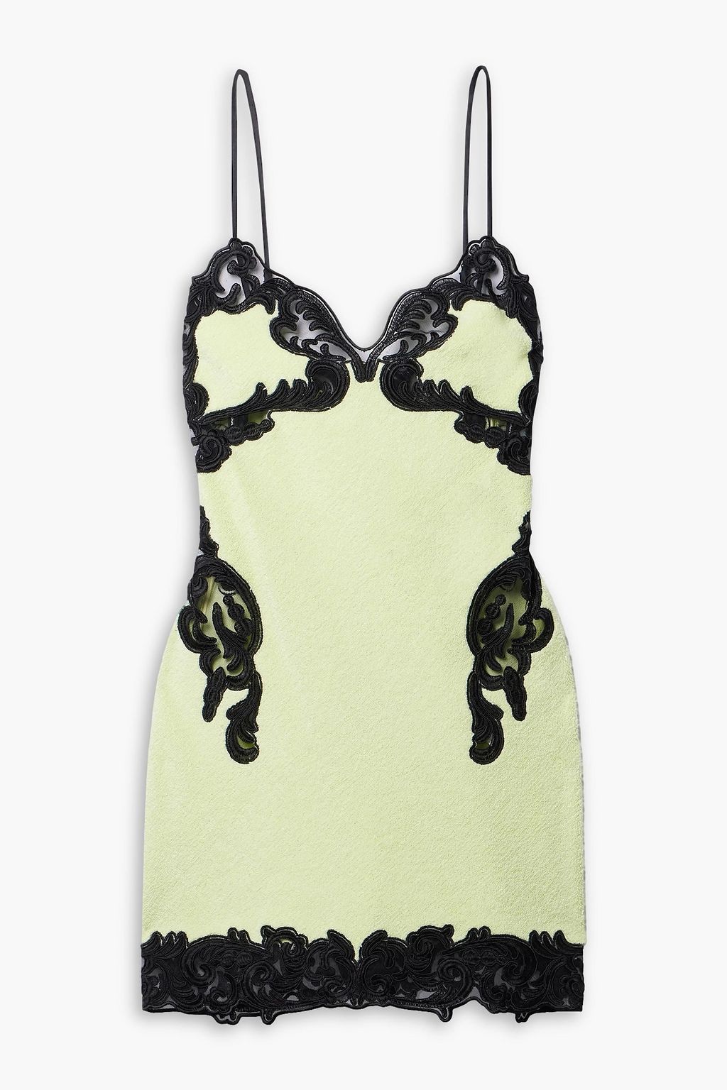 ALEXANDER WANG チュール コットンテリー ミニワンピース コードレース  