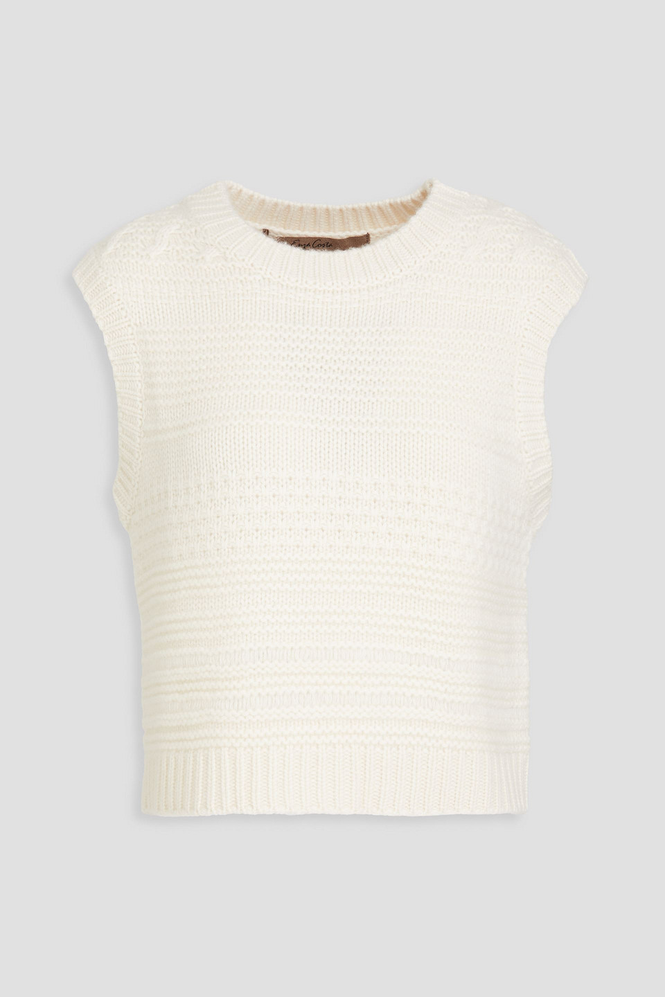 Enza Costa Cashmere Vest In Ivory