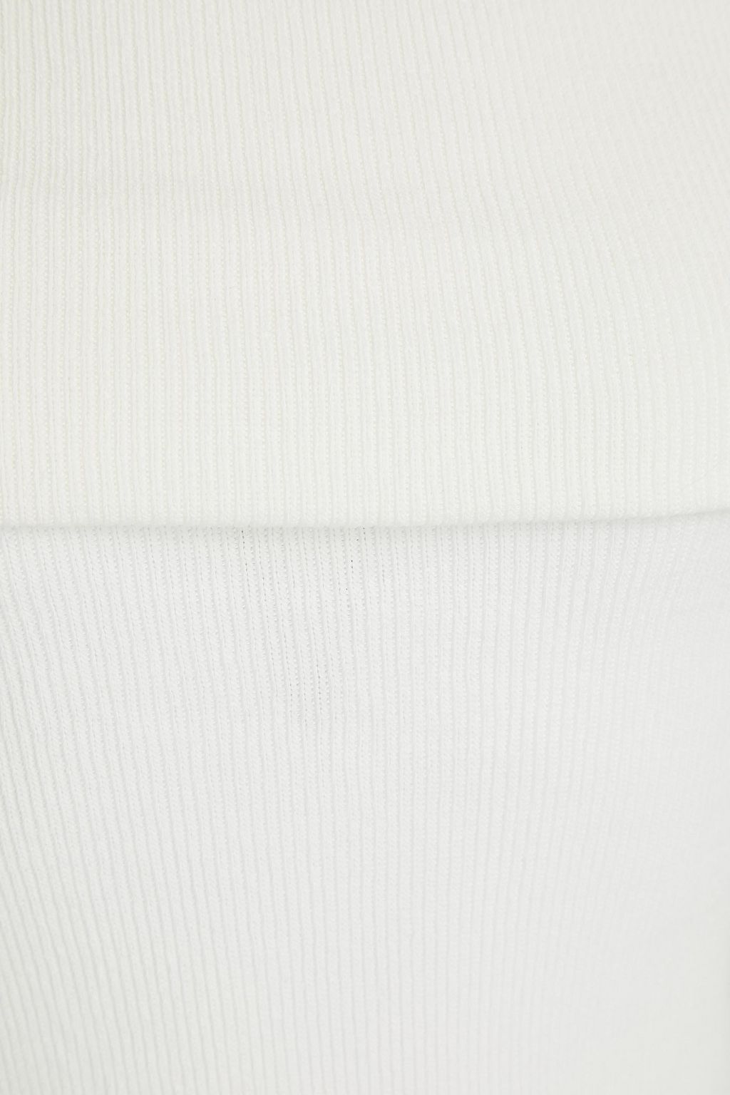 ENZA COSTA Fold-over ribbed-knit sweater