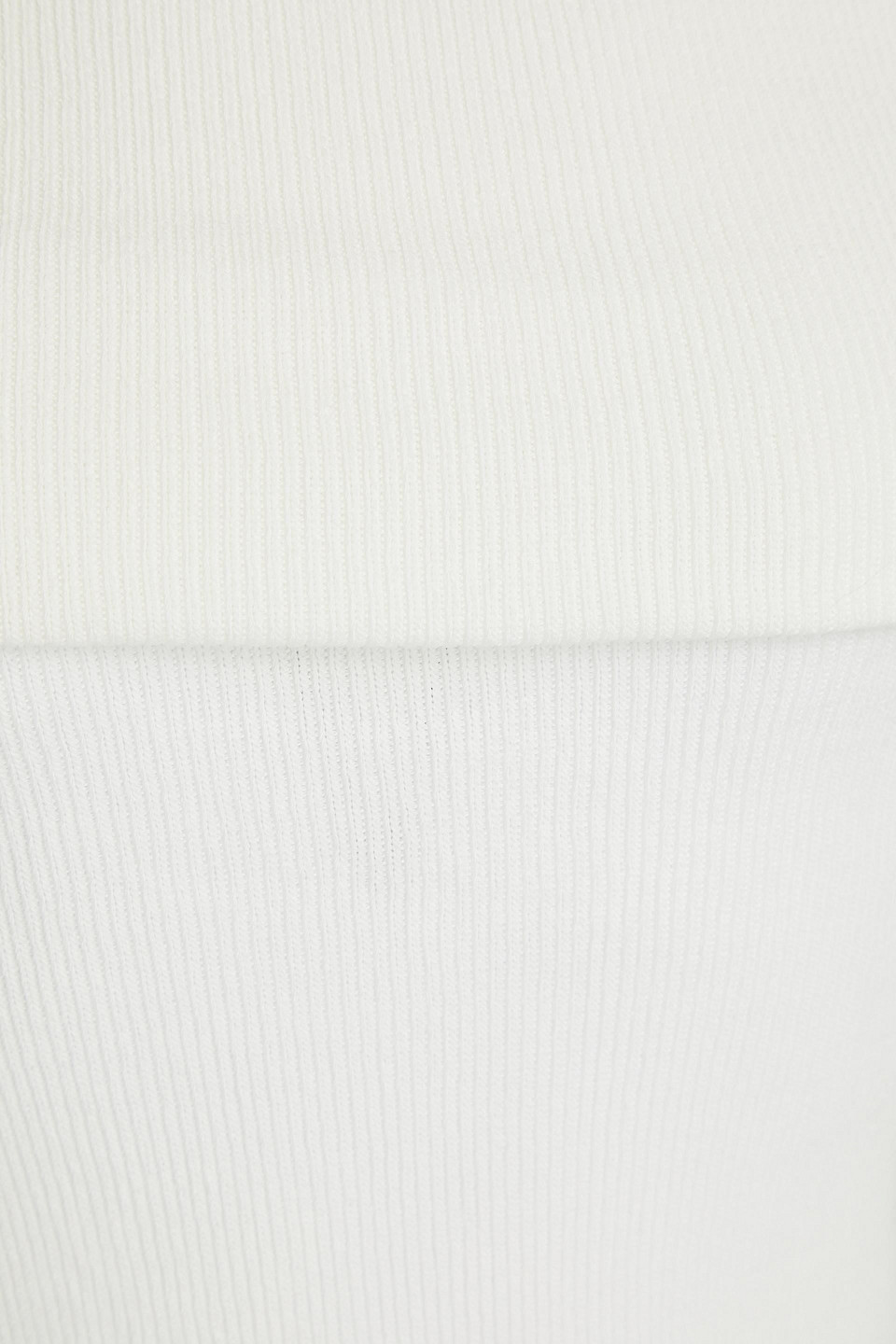 ENZA COSTA FOLD-OVER RIBBED-KNIT SWEATER