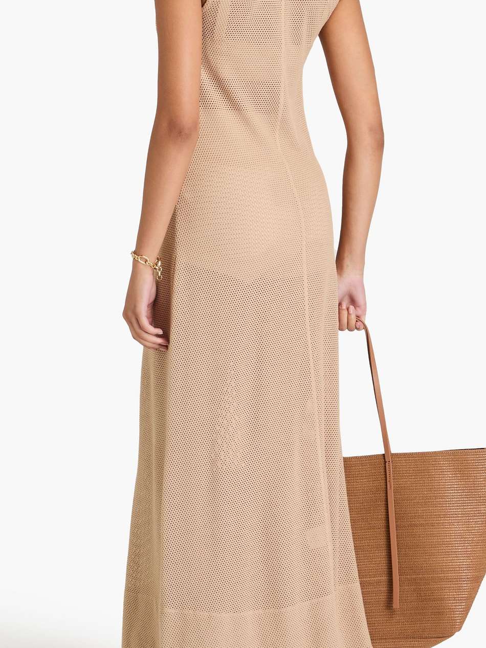 stretch cotton and modal-blend maxi dress