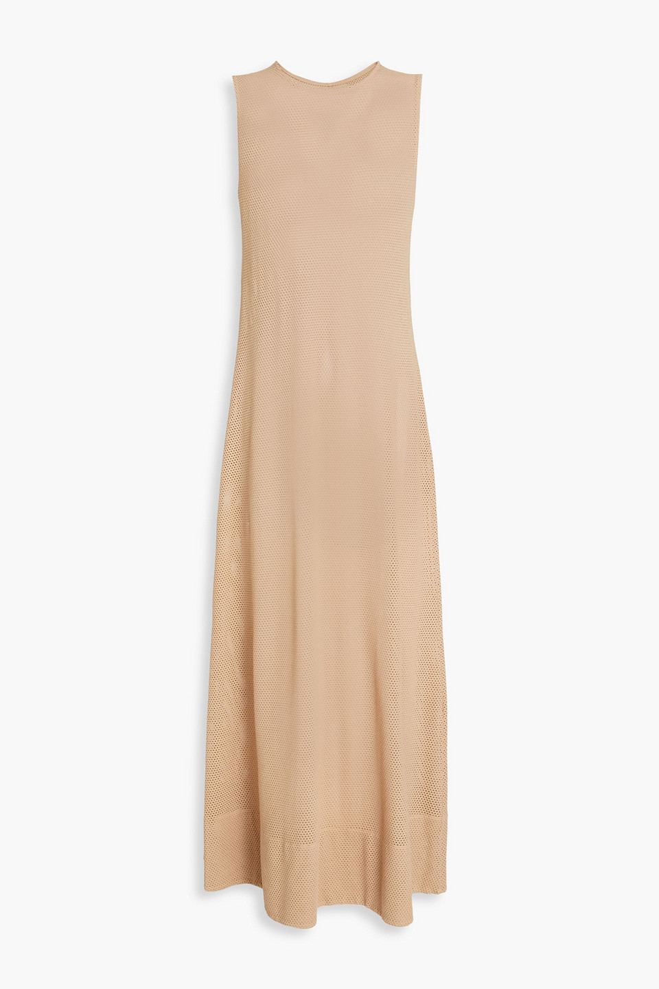 Enza Costa Stretch Cotton And Modal-blend Maxi Dress In Beige