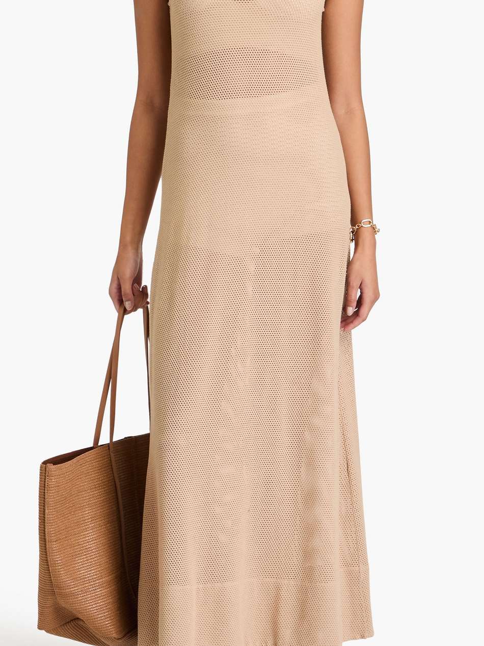 stretch cotton and modal-blend maxi dress