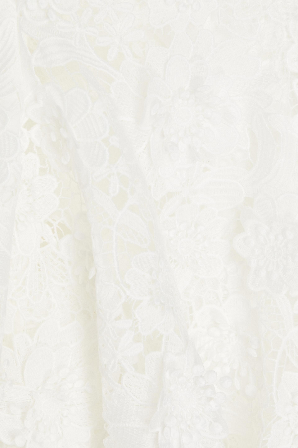 ZIMMERMANN CROPPED GUIPURE LACE TOP