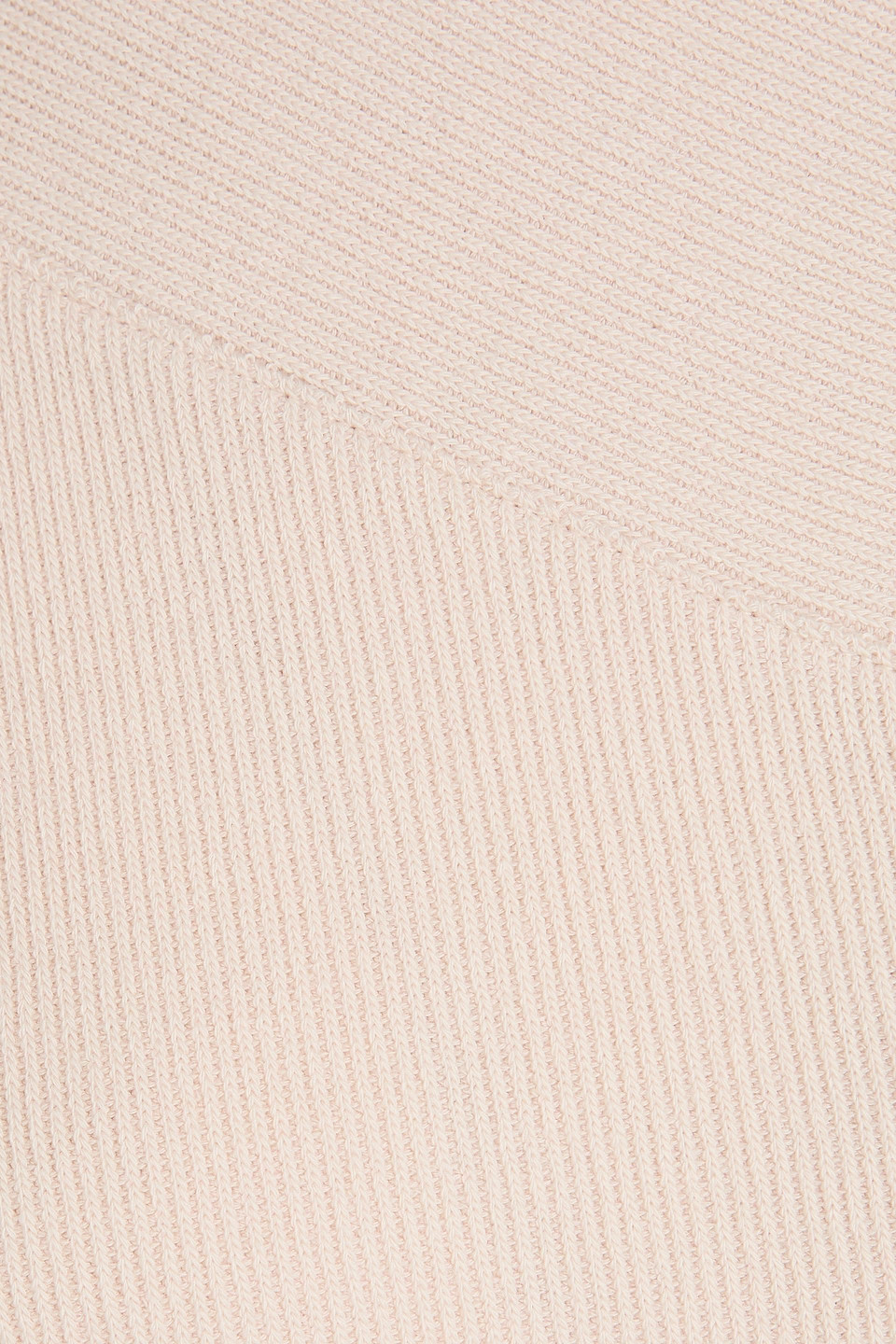 Enza Costa One-shoulder Ribbed-knit Top In Beige