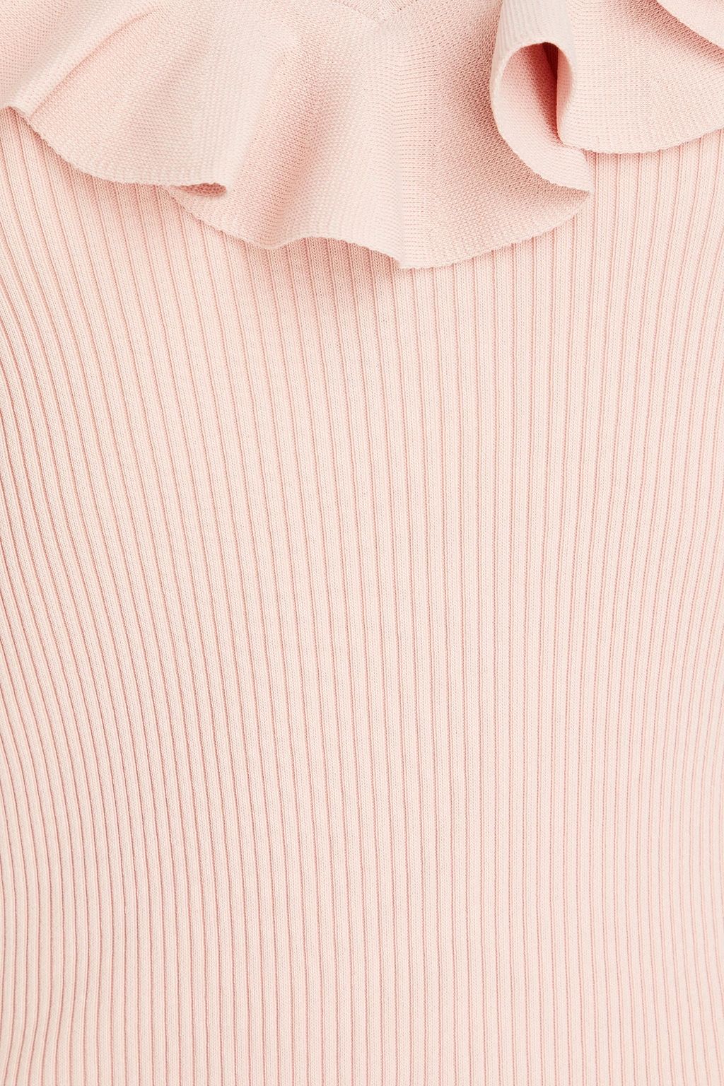 ZIMMERMANN Ruffled ribbed-knit tank
