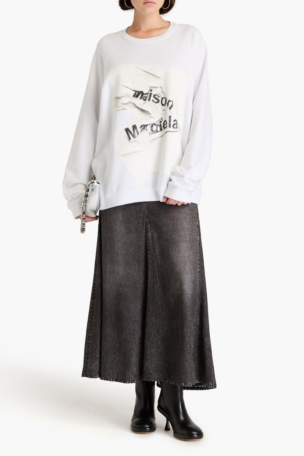 MAISON MARGIELA Printed French cotton-terry sweatshirt
