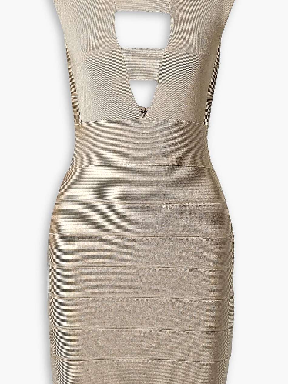 icon cutout bandage mini dress