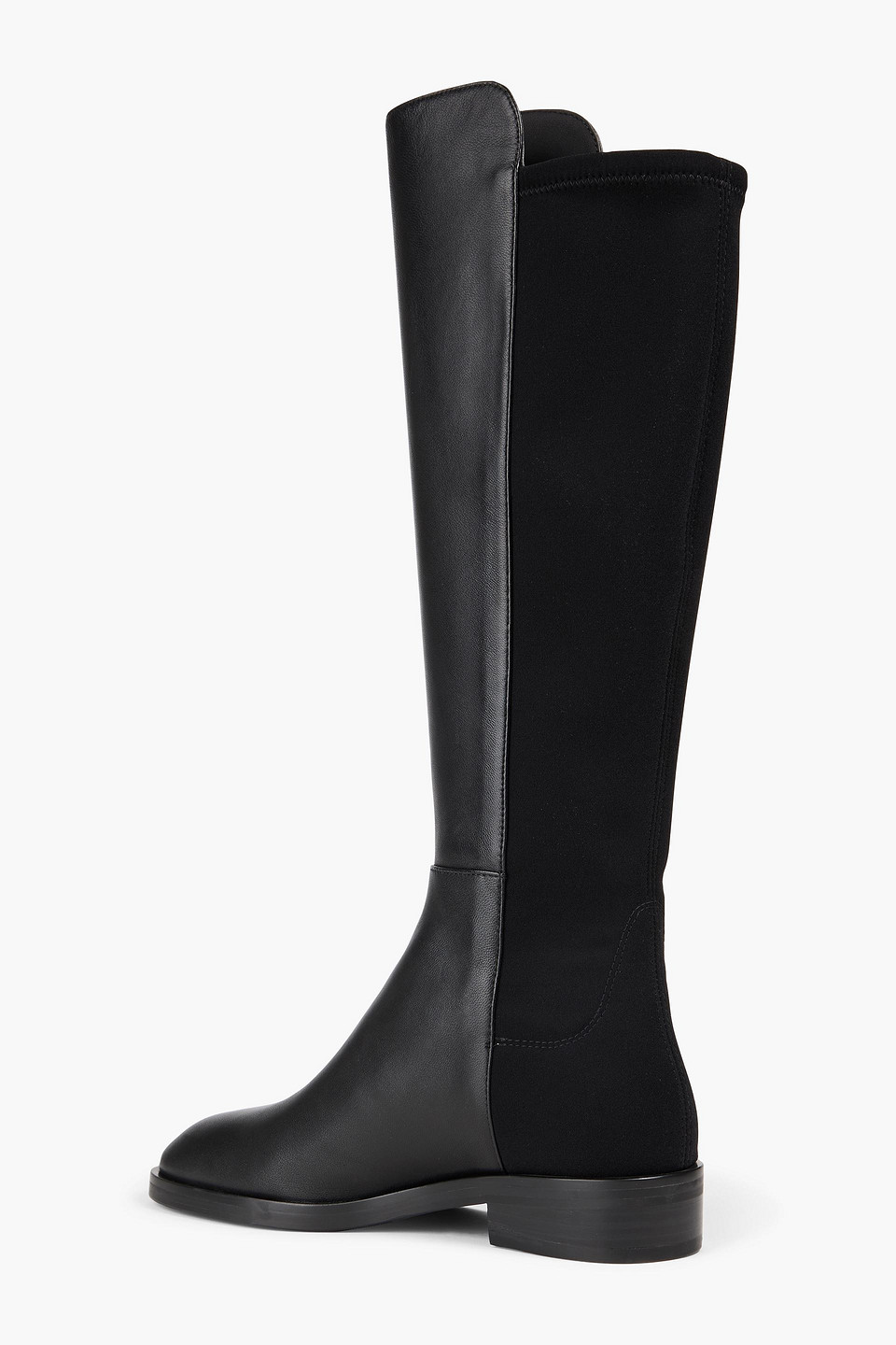 Stuart Weitzman Keelan City Microstretch And Leather Knee Boots In Black