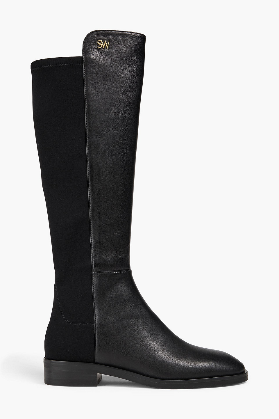 STUART WEITZMAN KEELAN CITY MICROSTRETCH AND LEATHER KNEE BOOTS