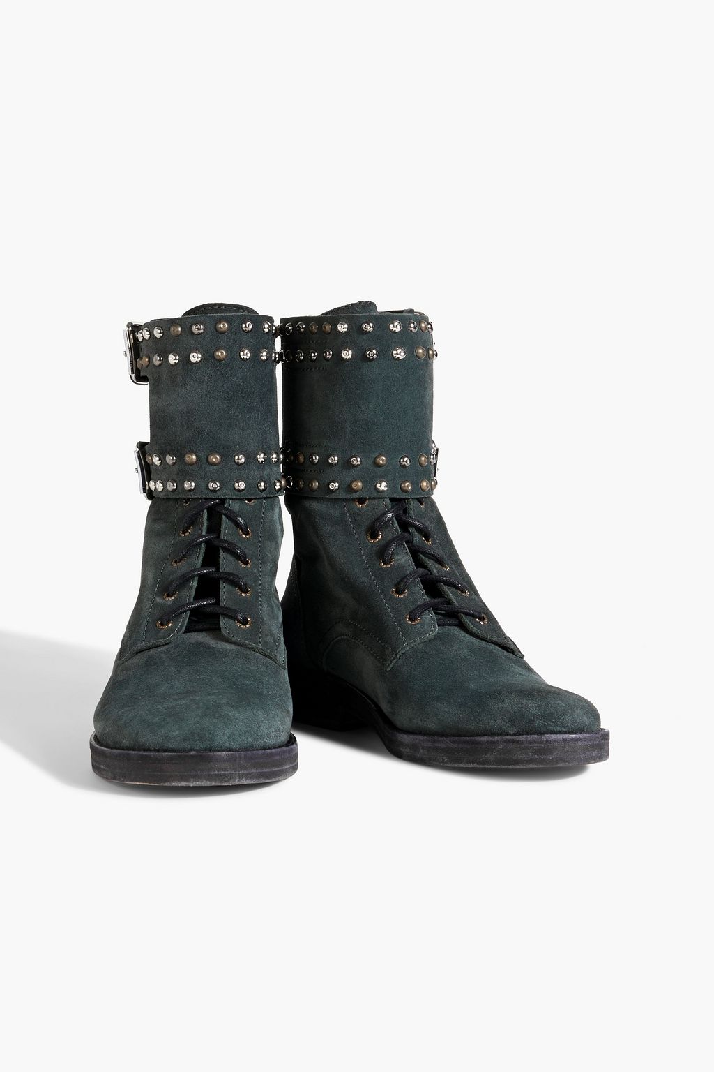 ISABEL MARANT Teylon studded suede combat boots