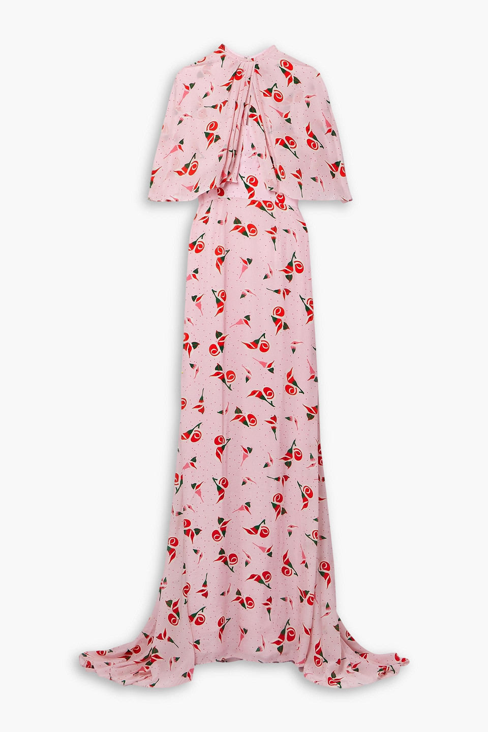 Leonora convertible floral-print chiffon gown