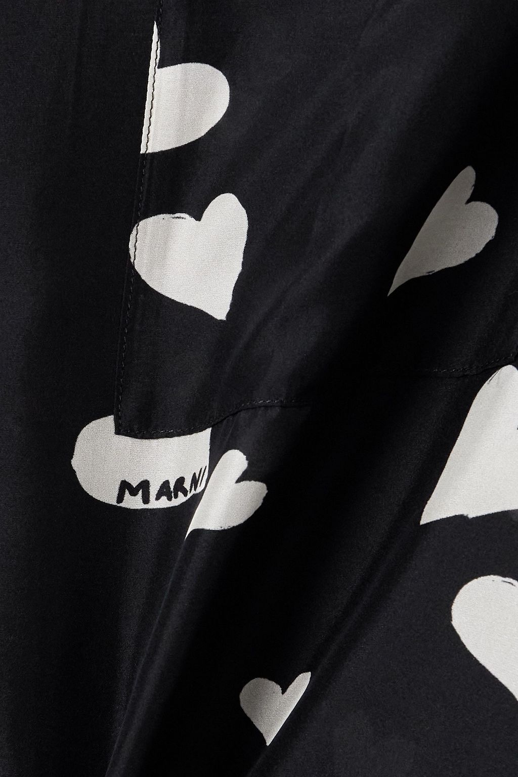 MARNI قميص بيجاما من حرير هابوتاي بطبعات