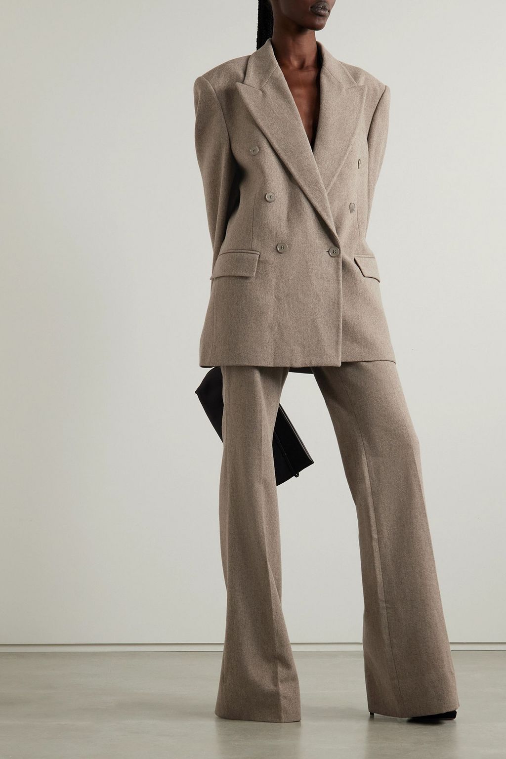 MICHAEL KORS COLLECTION Haylee wool-blend flannel flared pants