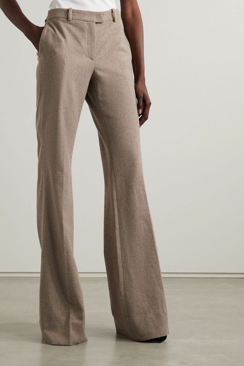 MICHAEL KORS COLLECTION Haylee wool-blend flannel flared pants
