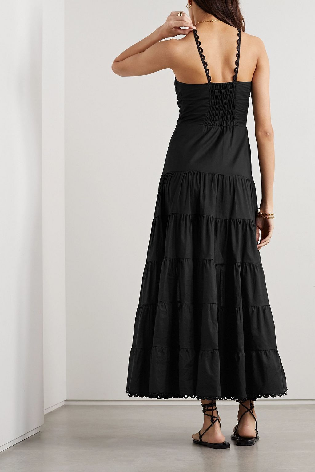 CHARO RUIZ IBIZA Melia tiered cotton-blend maxi dress