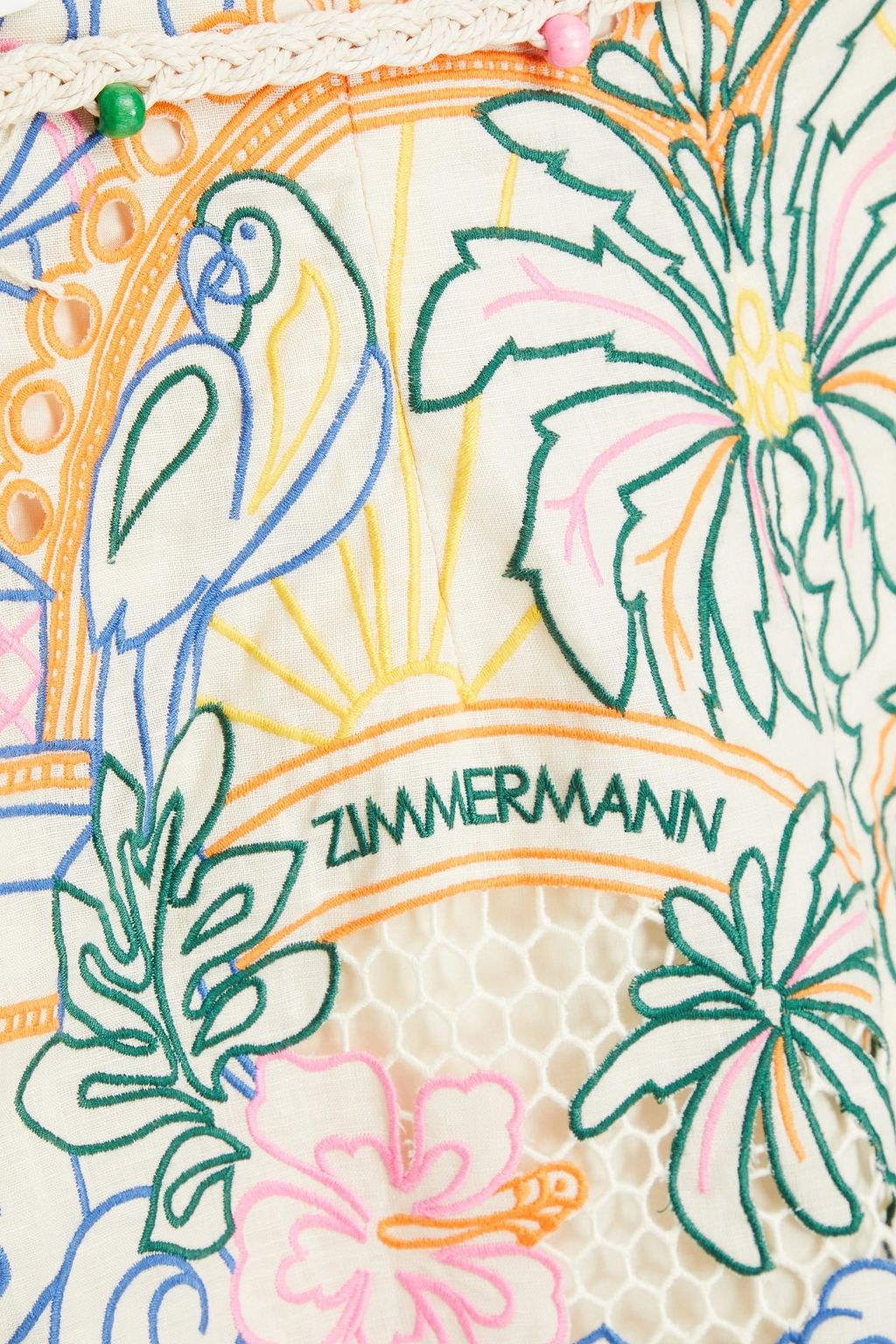 ZIMMERMANN リネン ショートパンツ スカラップ 刺繍