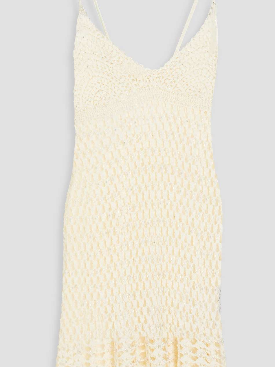 salma crochet-knit mini dress