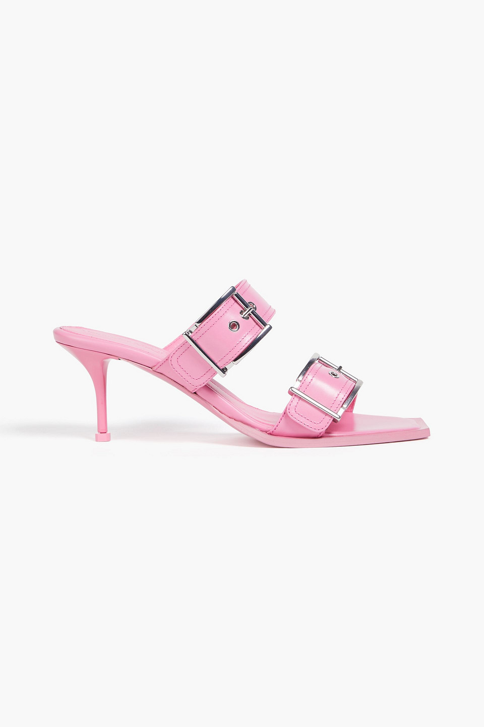 McQueen - Buckled leather mules - Pink - EU 37