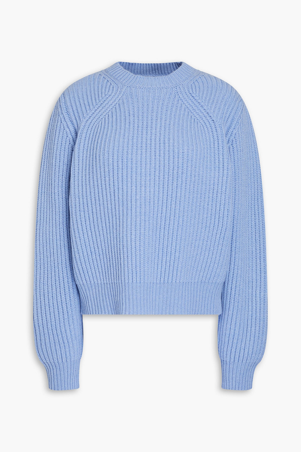 Ribbed cashmere and wool-blend sweater