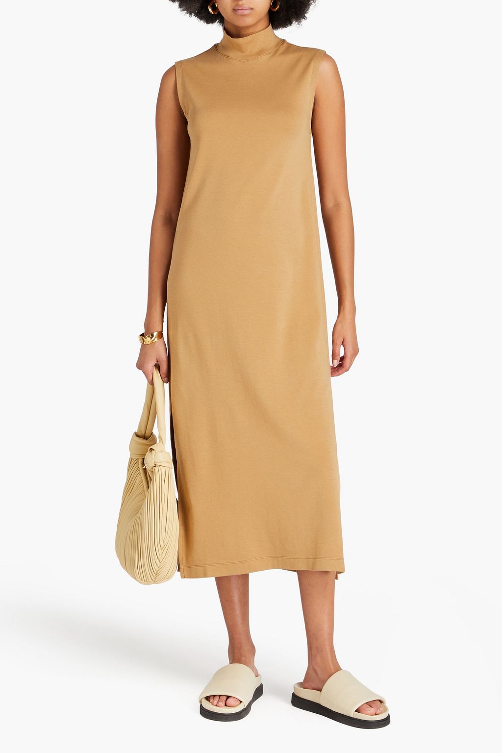Cotton jersey midi dress hotsell
