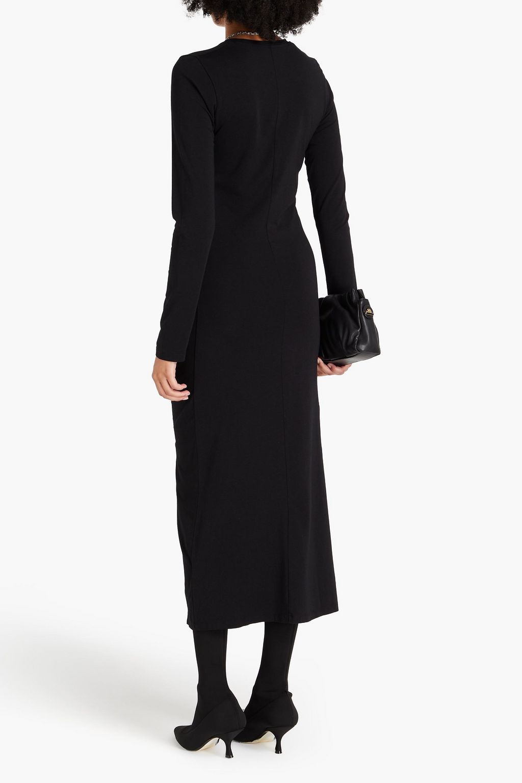 ANOTHER TOMORROW Ruched jersey midi dress