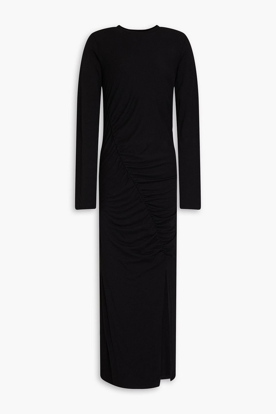 Ruched jersey midi dress