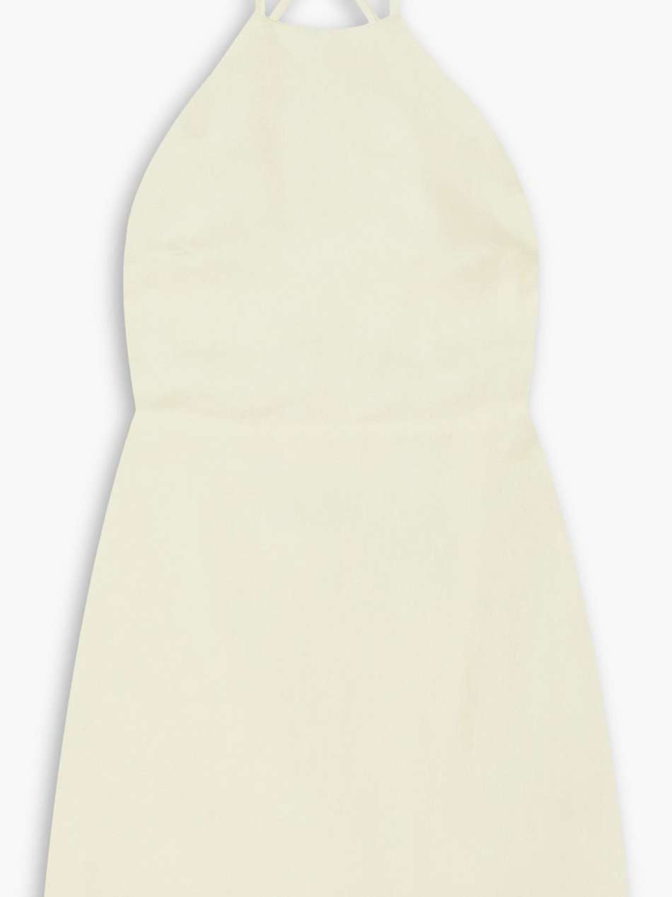 summerland backless linen mini dress