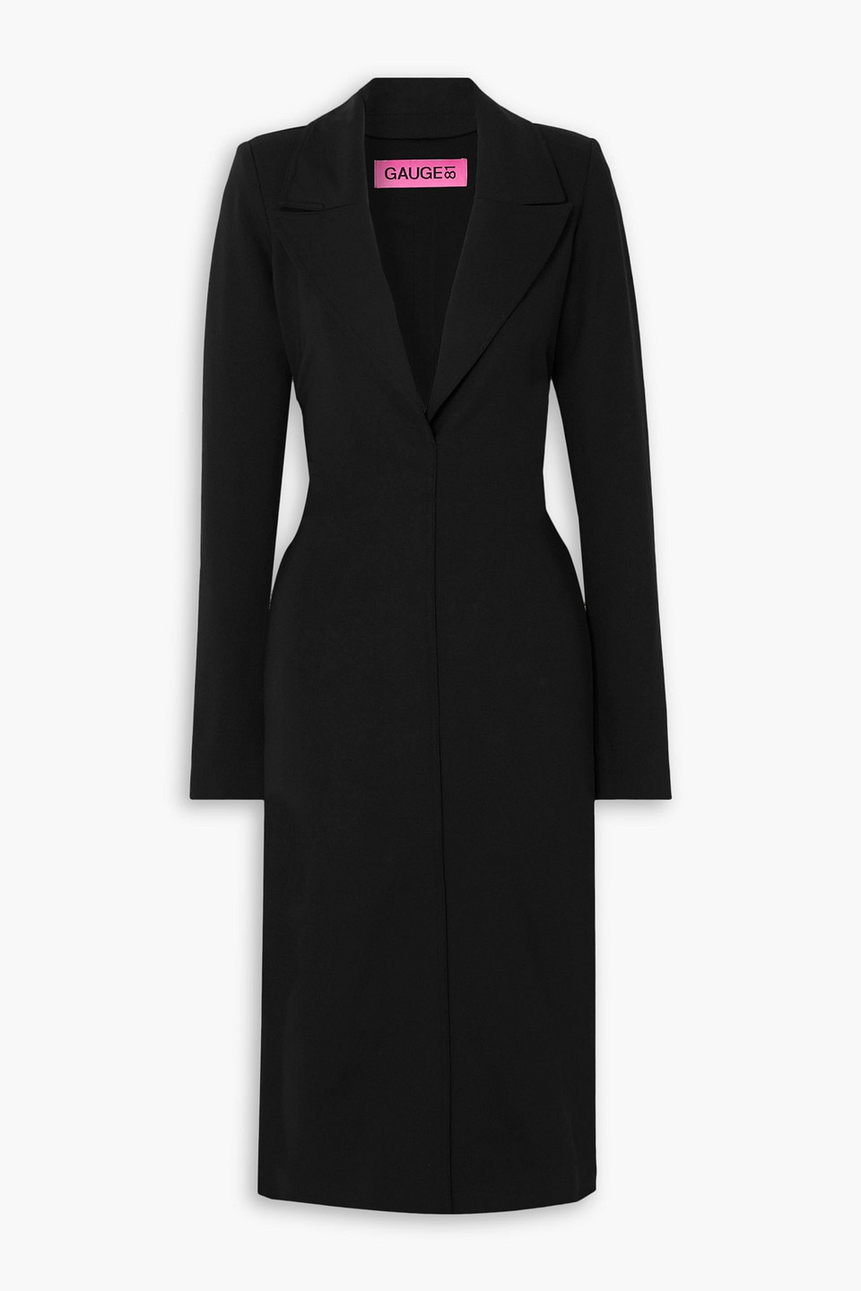 Gauge81 Moata Ruched Stretch-crepe Midi Dress In Black