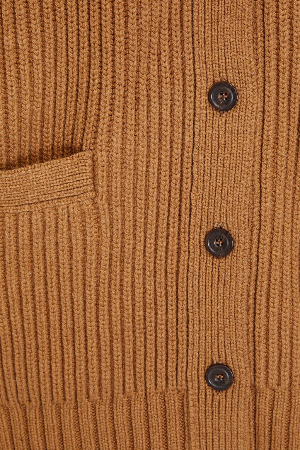 ANOTHER TOMORROW Ribbed cashmere and wool-blend cardigan