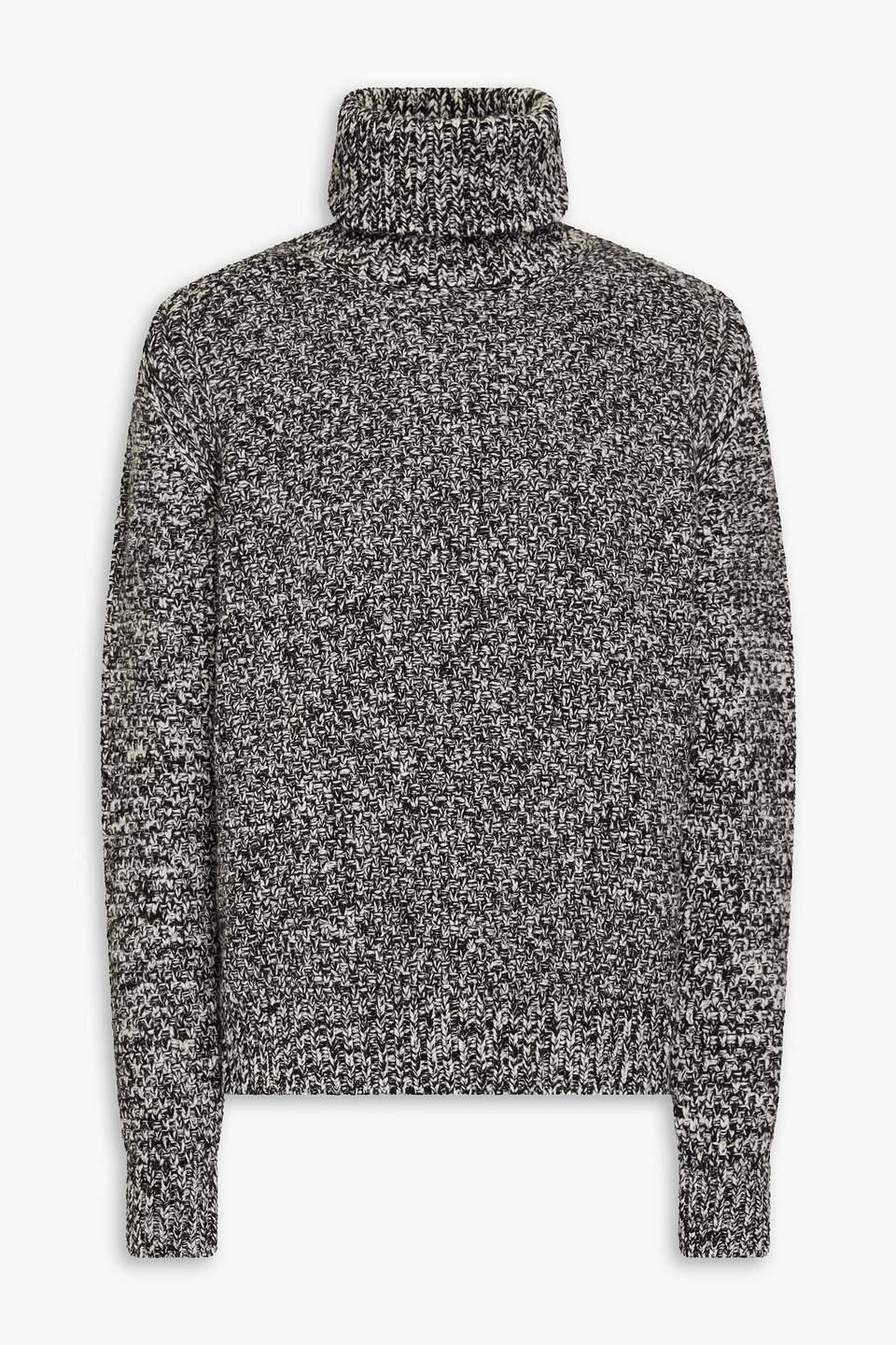 Cashmere and wool-blend turtleneck sweater
