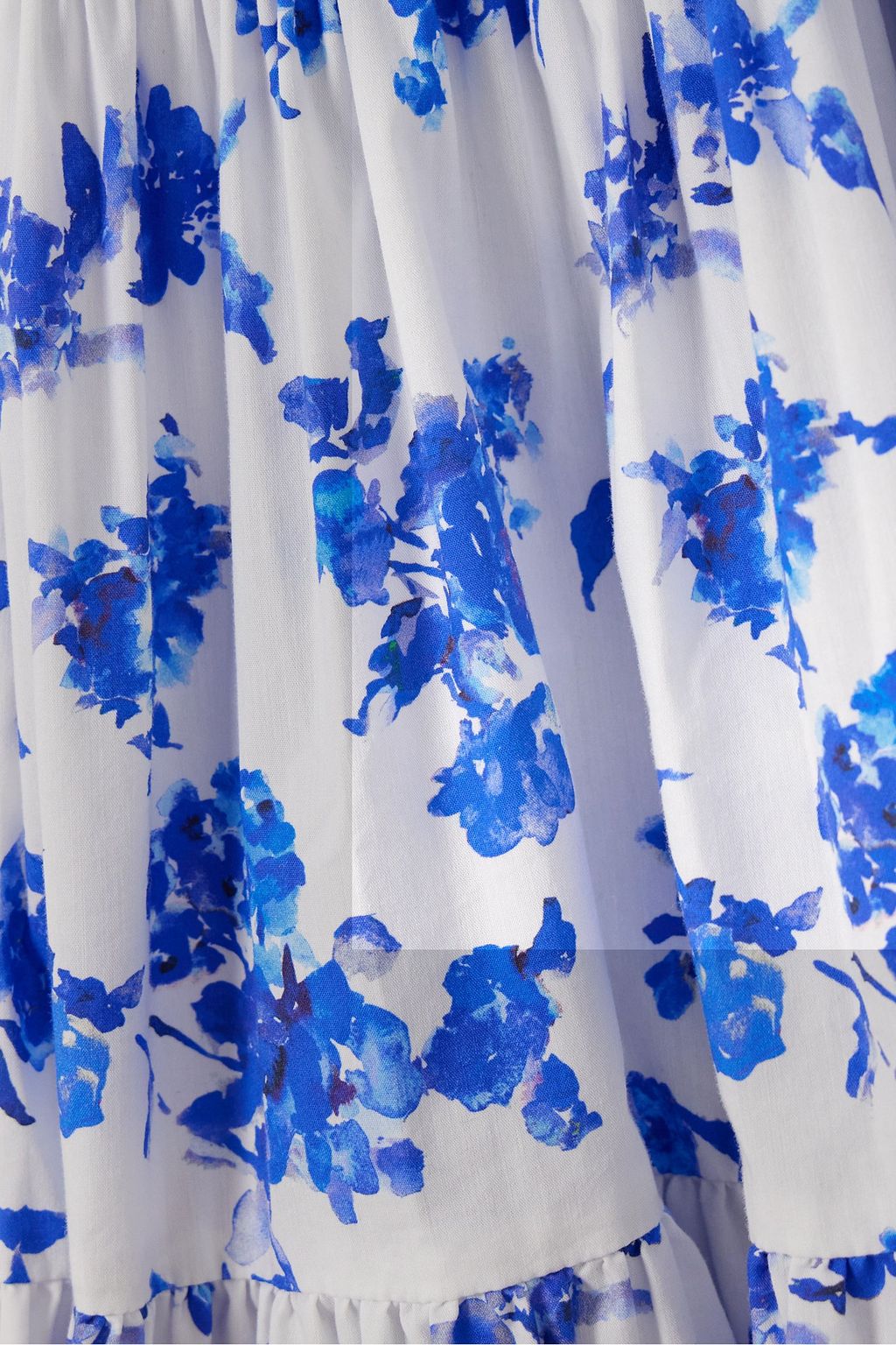 CAROLINE CONSTAS Larissa tiered floral-print cotton-blend poplin maxi dress