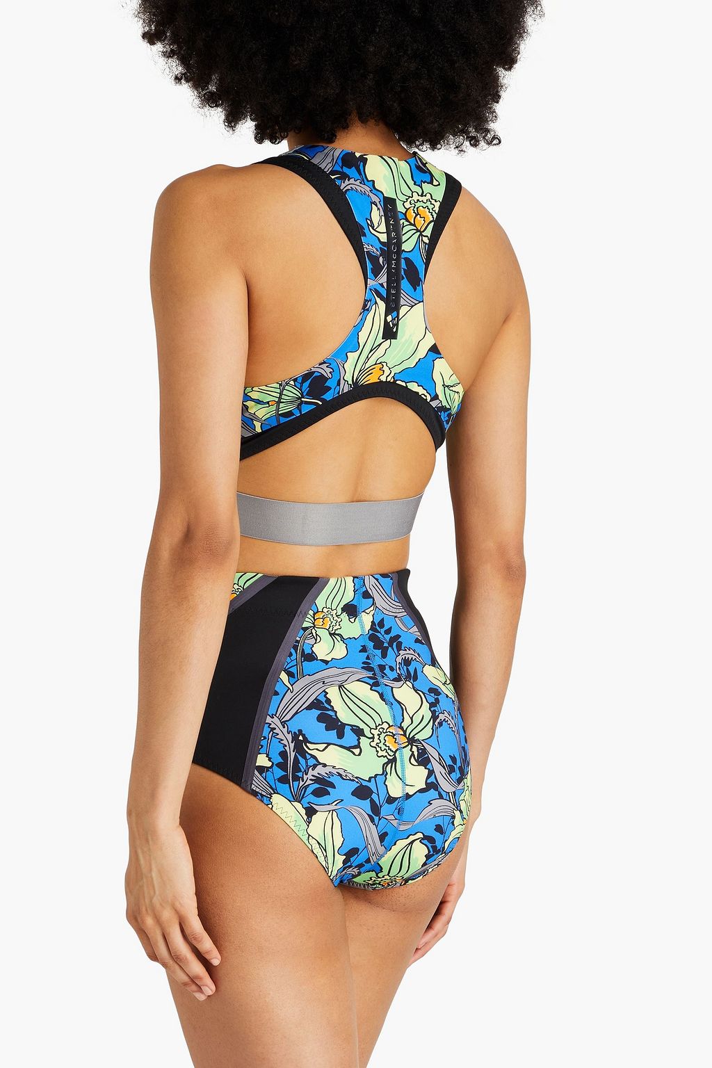 ADIDAS BY STELLA MCCARTNEY TrueNature paneled floral print bikini briefs THE OUTNET