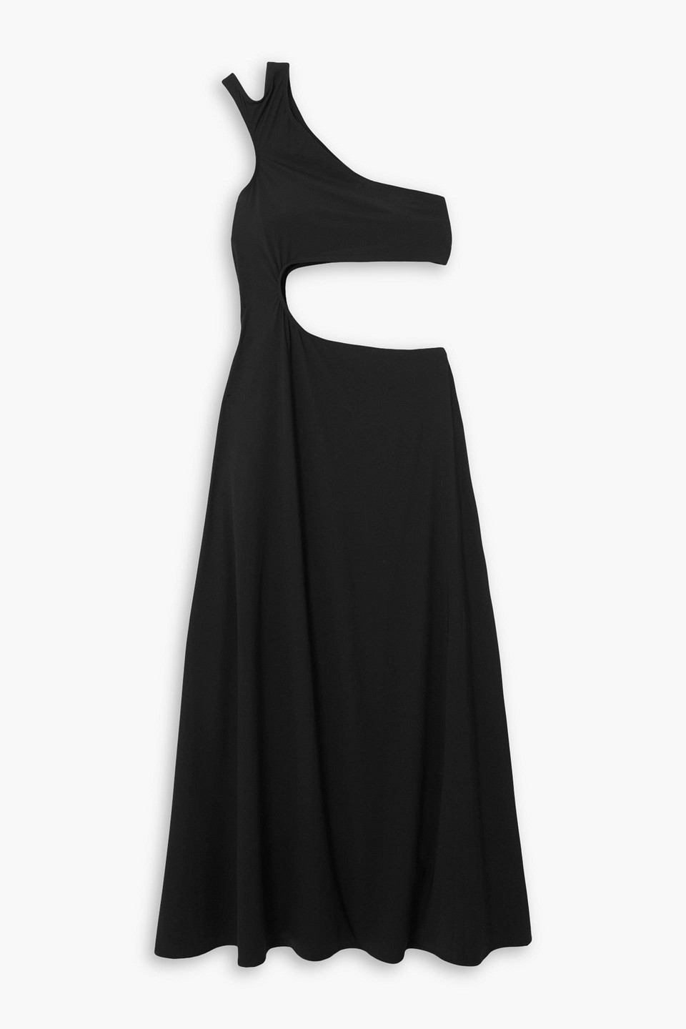 Dodo Bar Or Sherly One-shoulder Cutout Stretch-jersey Midi Dress In Black