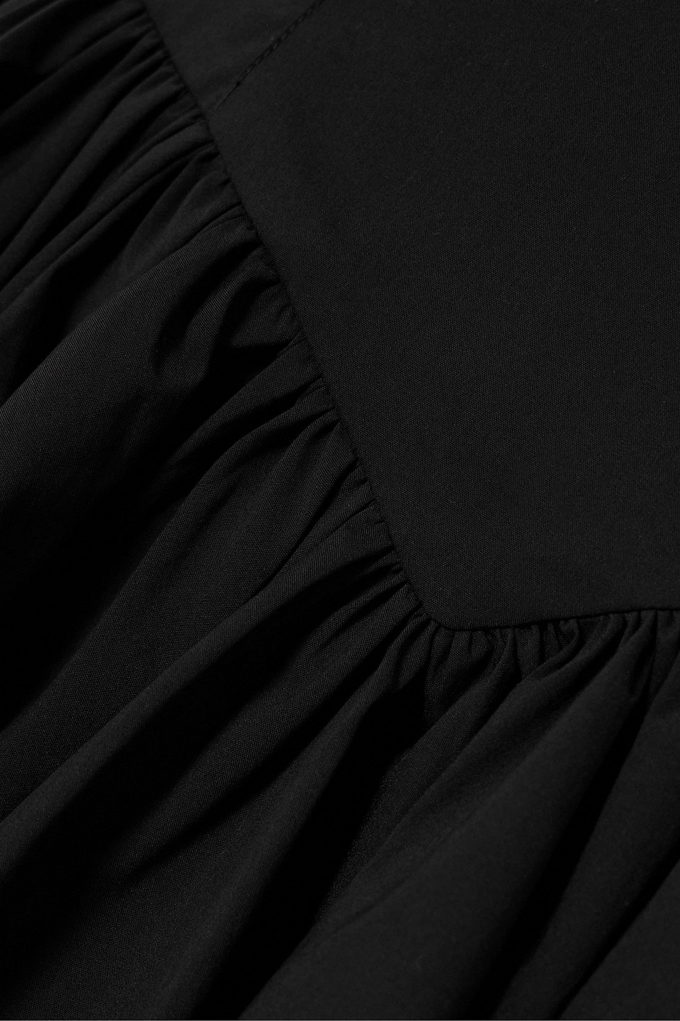 Caroline Constas Orelia Cotton-blend Poplin Mini Dress In Black