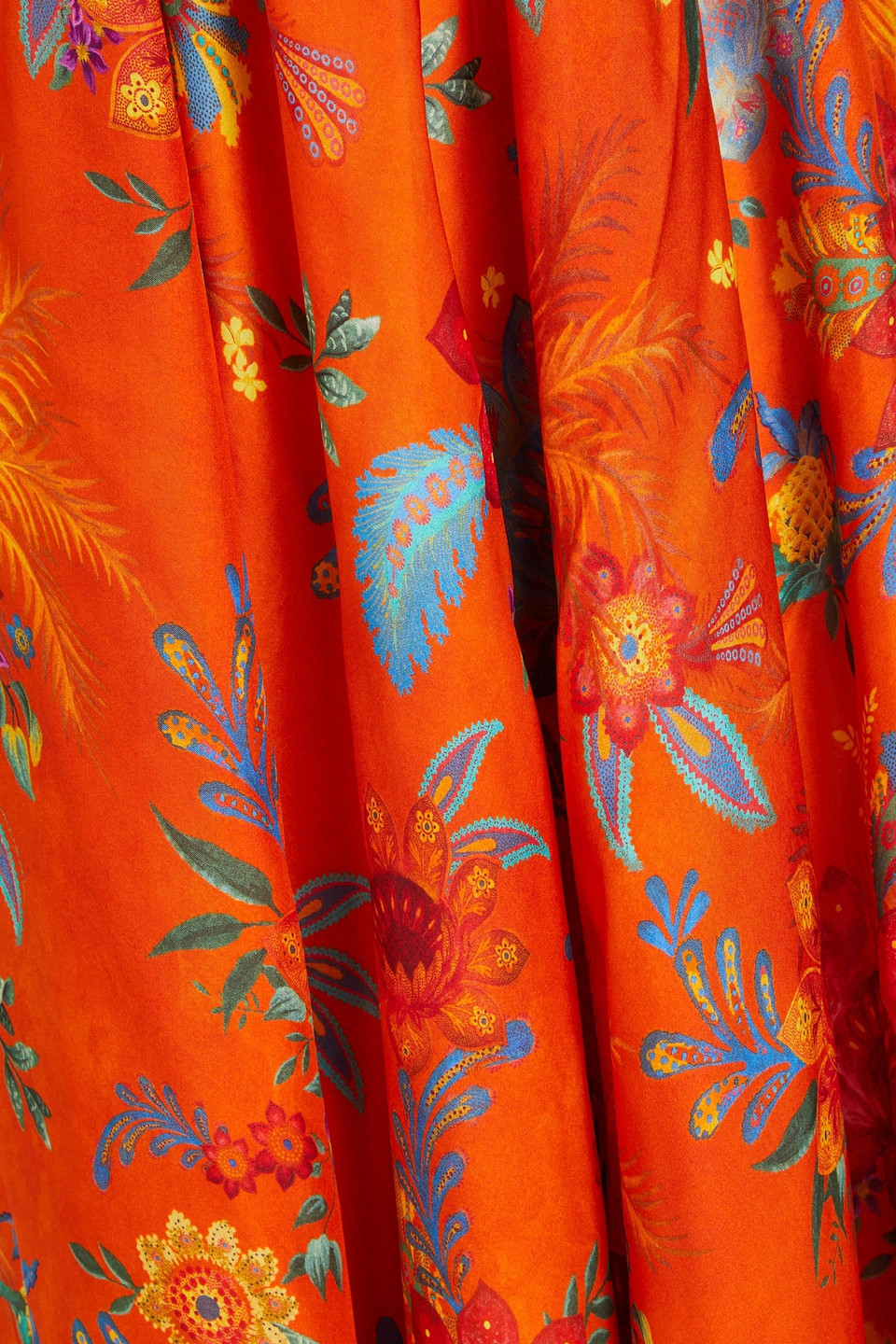 Shop Zimmermann Ginger Cutout Floral-print Silk Maxi Dress In Orange